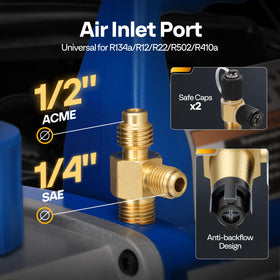 VIVOHOME oil sight window and fill port visible for easy monitoring and maintenance