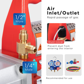 VIVOHOME oil sight glass detail for easy oil level checks and cleaner maintenance