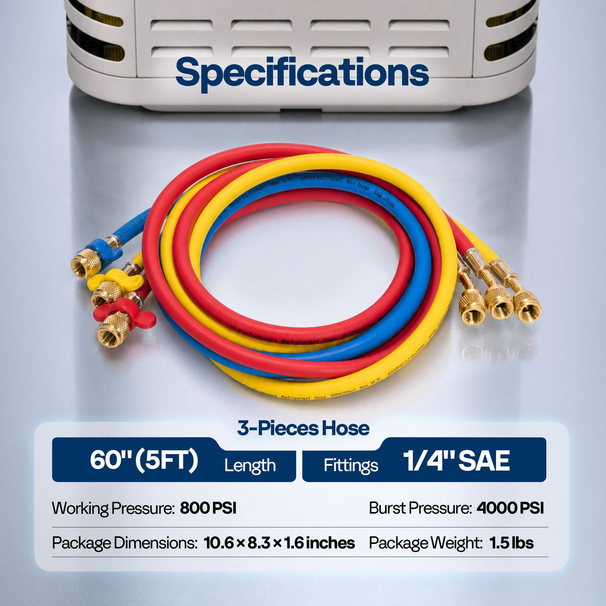 VIVOHOME kit packaging with hoses and valves showing complete contents for on-site jobs