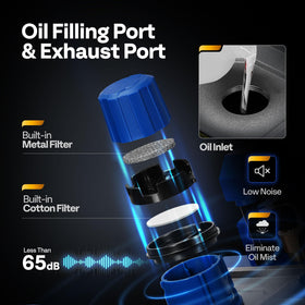 VIVOHOME pump bottom drain valve detail for easy oil changes