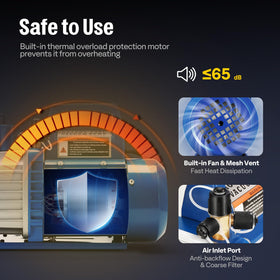 VIVOHOME included fittings and oil bottles displayed for ready-to-use convenience