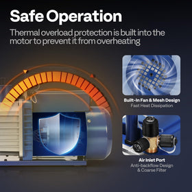 VIVOHOME pump connected to an AC system demonstrating fast evacuation