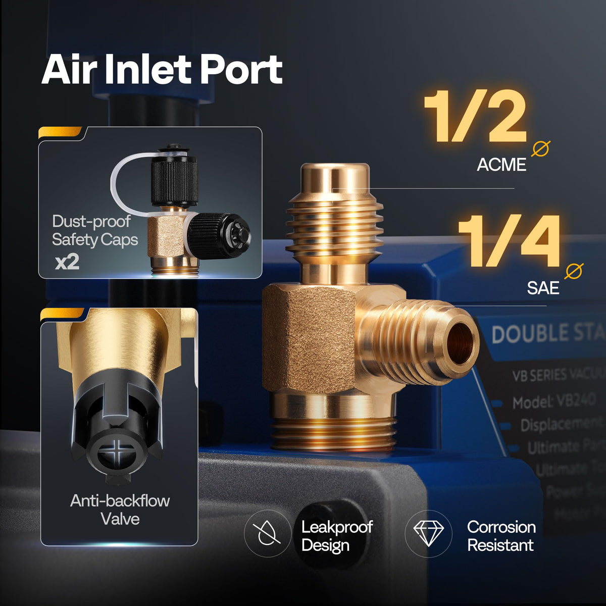 VIVOHOME pump in use on HVAC unit demonstrating field portability