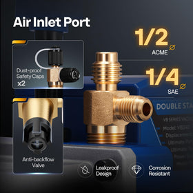 VIVOHOME pump in use on HVAC unit demonstrating field portability