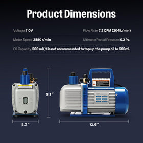 VIVOHOME pump beside a toolbox for scale showing compact, portable design benefits