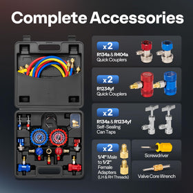 VIVOHOME quick couplers connecting to service port for fast leak-resistant hookups