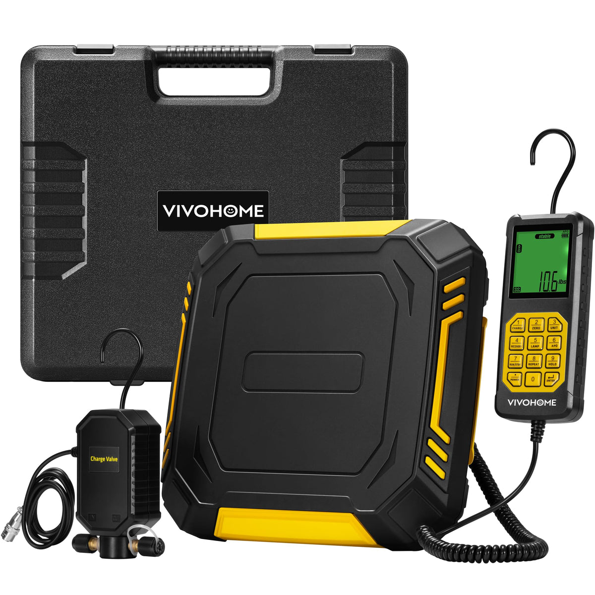VIVOHOME RCS-320V front panel showing clear display and controls for quick setup