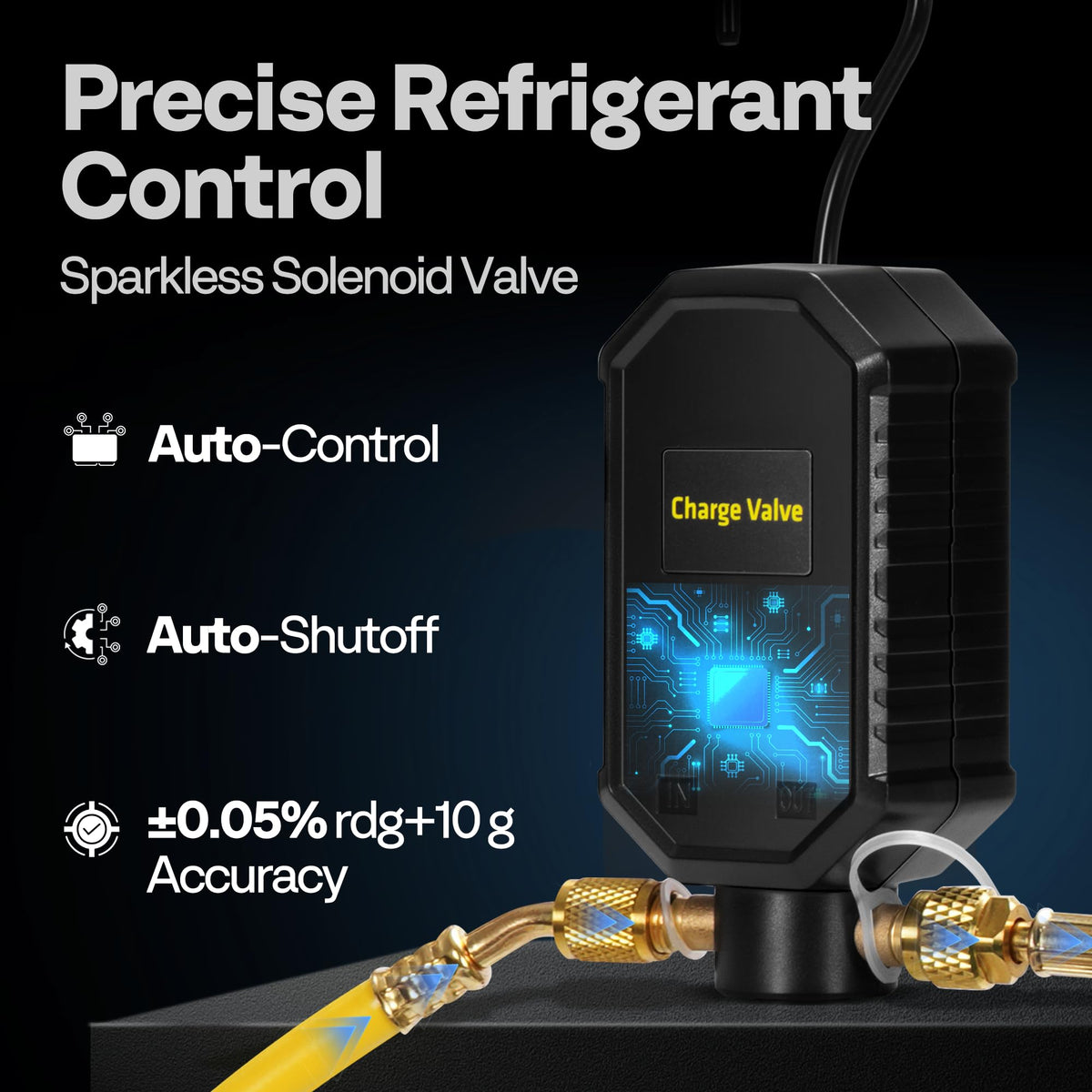 VIVOHOME solenoid valve close-up illustrating reliable auto-dosing and leak control