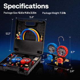 VIVOHOME gauges with refrigerant scale comparison for fast identification