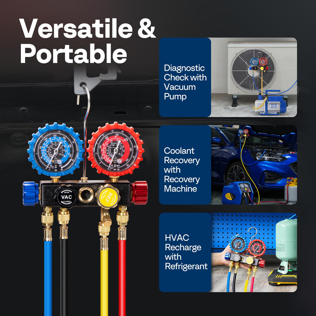 VIVOHOME kit next to hand showing compact scale and portability benefit