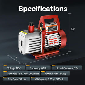 VIVOHOME pump next to a ruler showing compact size for portable transport and storage