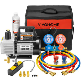 VIVOHOME pump front view showing compact housing and handle benefit portability