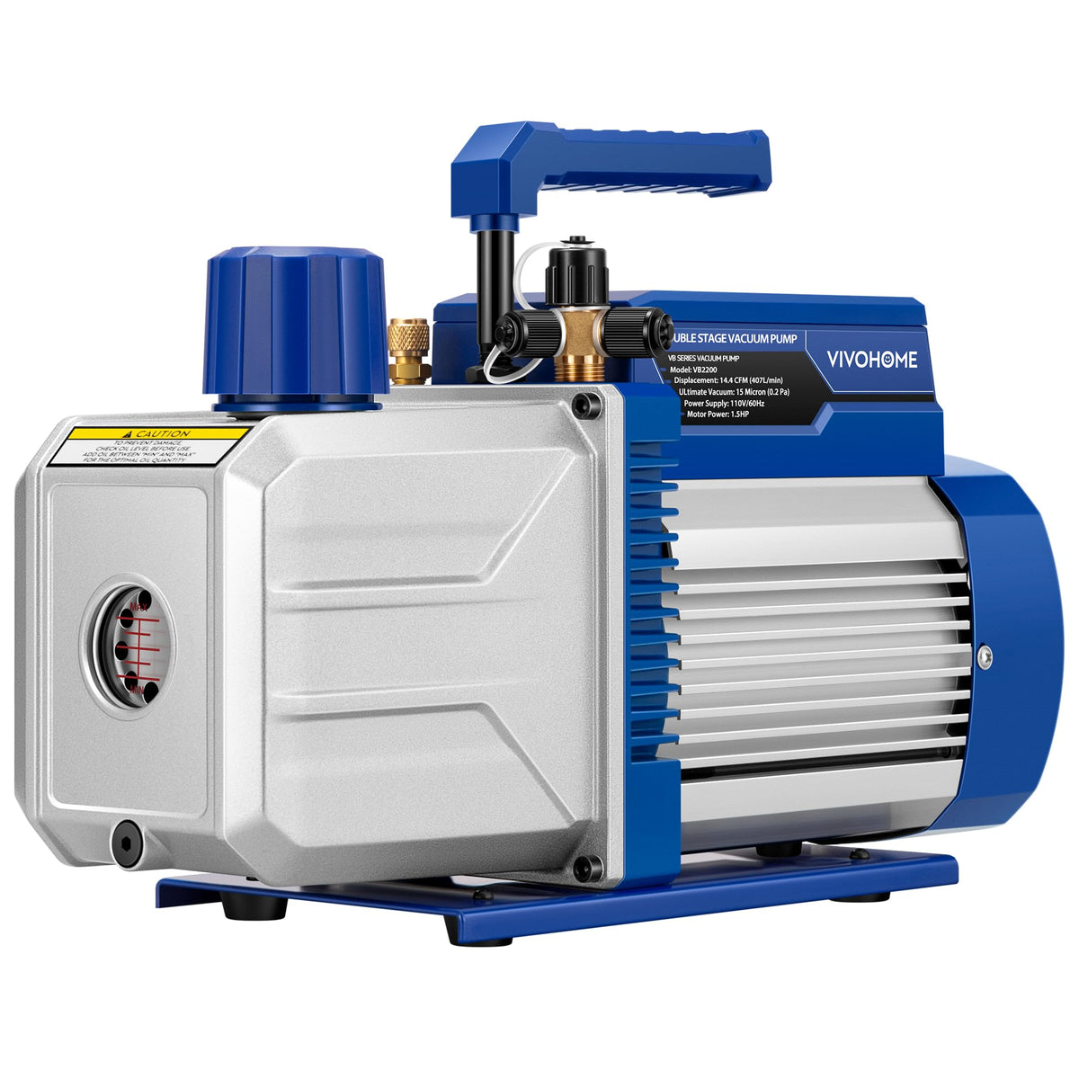 VIVOHOME pump front view showing durable housing and stable base benefit