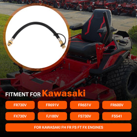 Viwerel hose installed on a Kawasaki engine showing correct fitment and cleaner oil changes