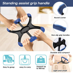 Vizava hook attached to wheelchair enabling easy carry and access