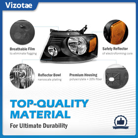 Vizotae headlight installed at night showing clear, controlled beam