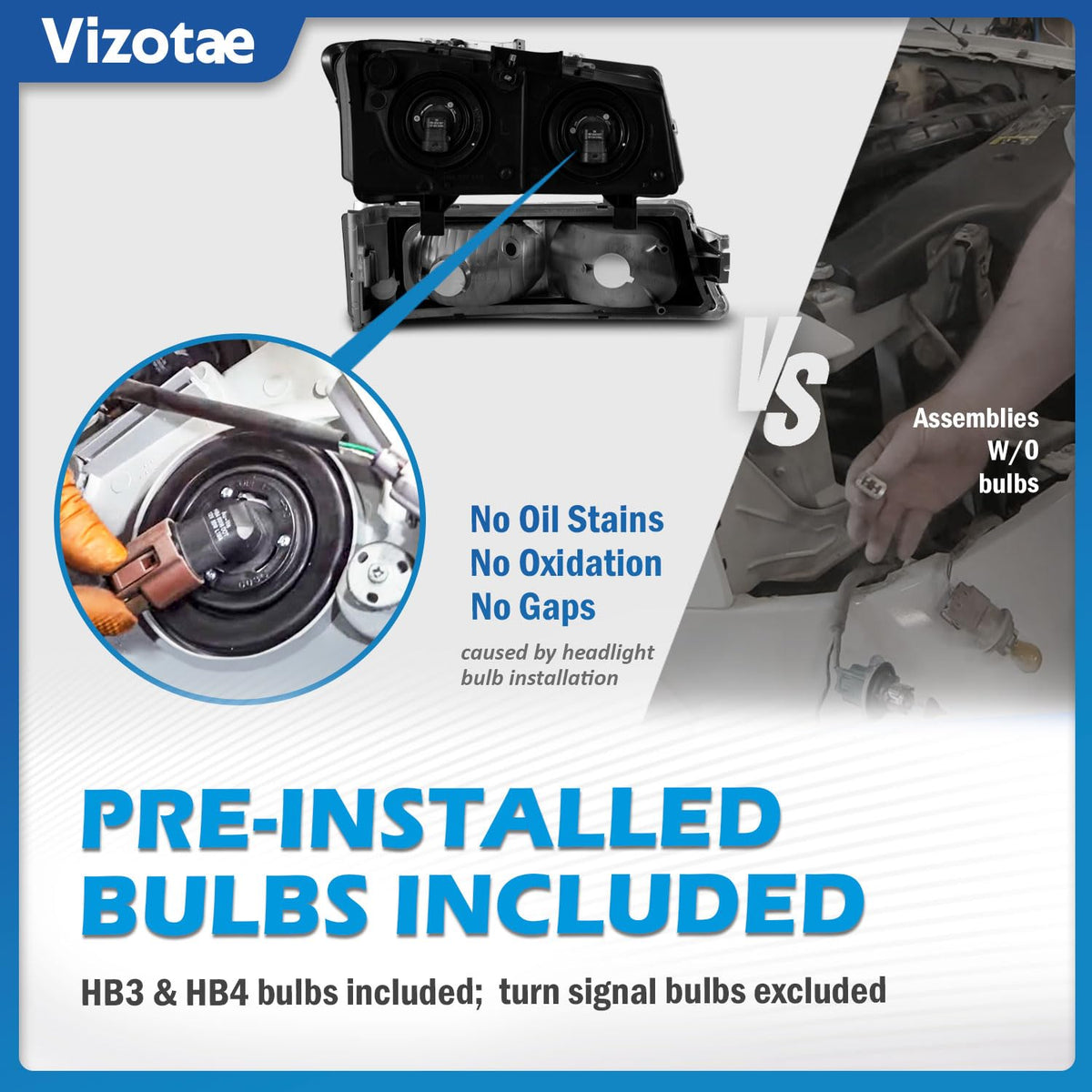 Vizotae headlights installed on truck delivering clear, focused beam