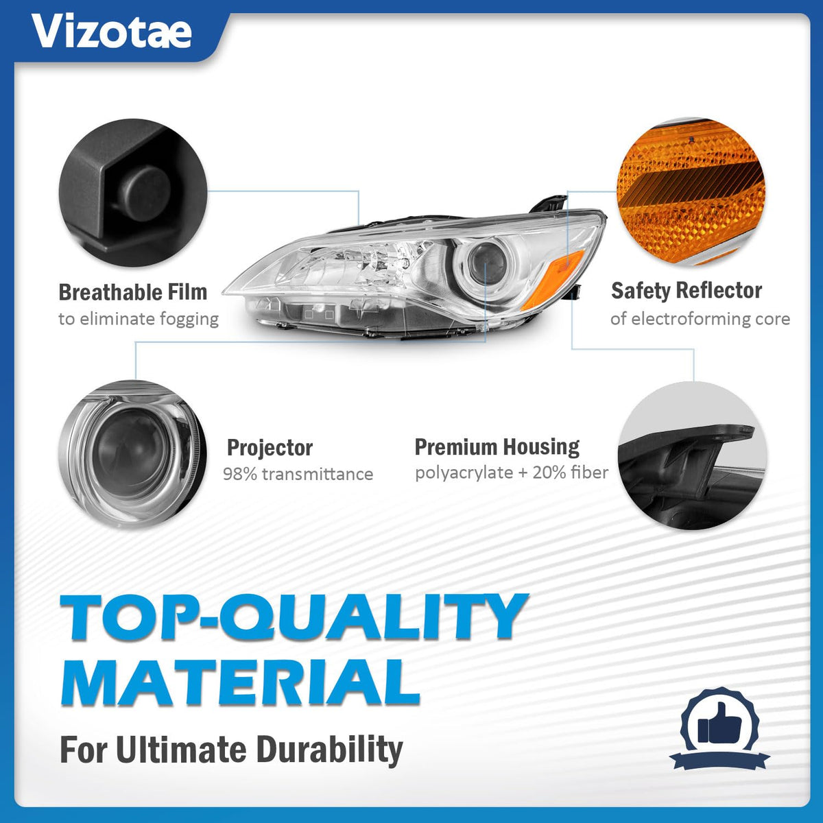 Vizotae sealed back showing waterproof construction and moisture protection benefit
