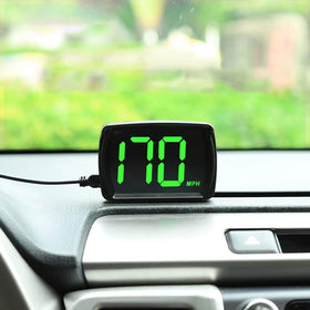 VJOYCAR projected speed on windscreen demonstrating glance-friendly speed reading