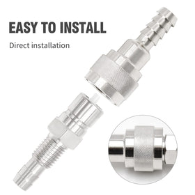 Vkinman connector installed on fuel hose for leak prevention