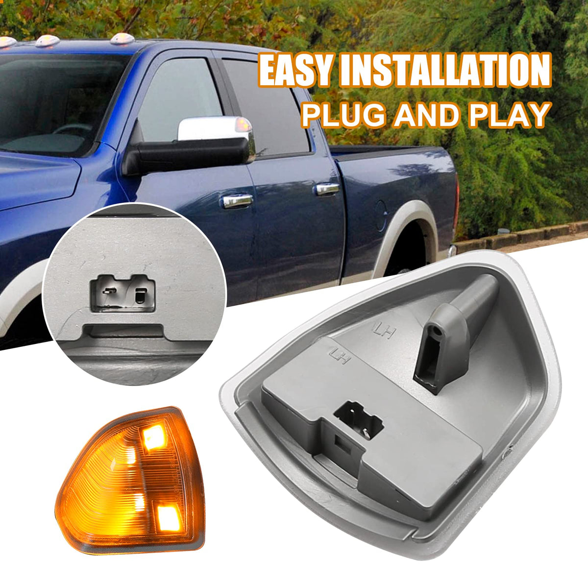 Vkinman installed on Dodge Ram while driving showing visibility benefit