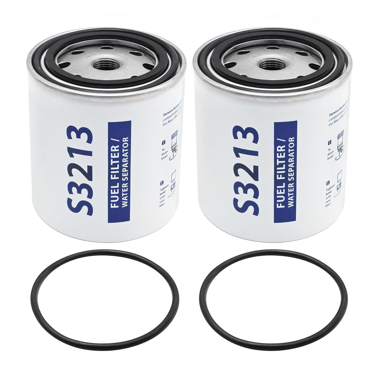 Vkinman S3213 front view showing filter pair and rings, clear replacement benefits
