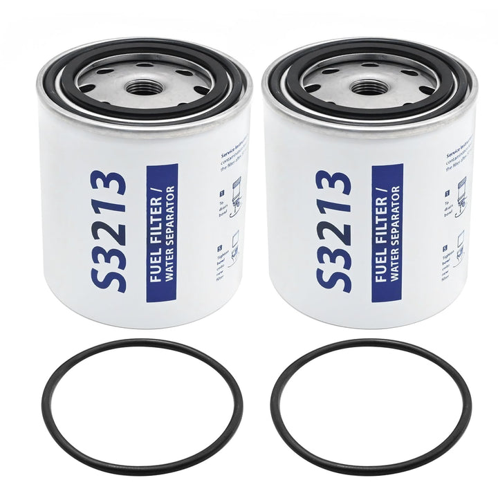 Vkinman S3213 front view showing filter pair and rings, clear replacement benefits