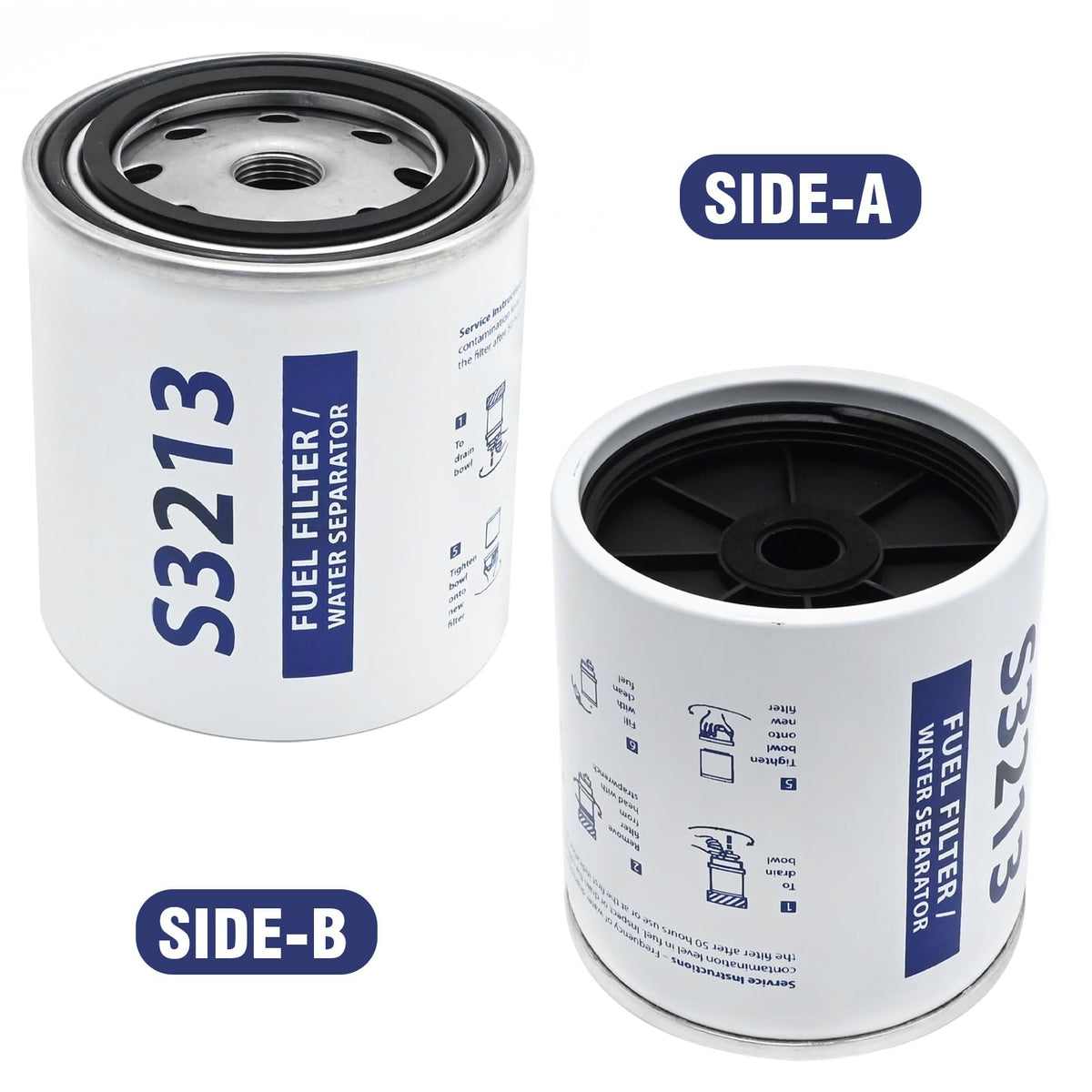 Vkinman filter installed on outboard motor demonstrating easy maintenance benefit