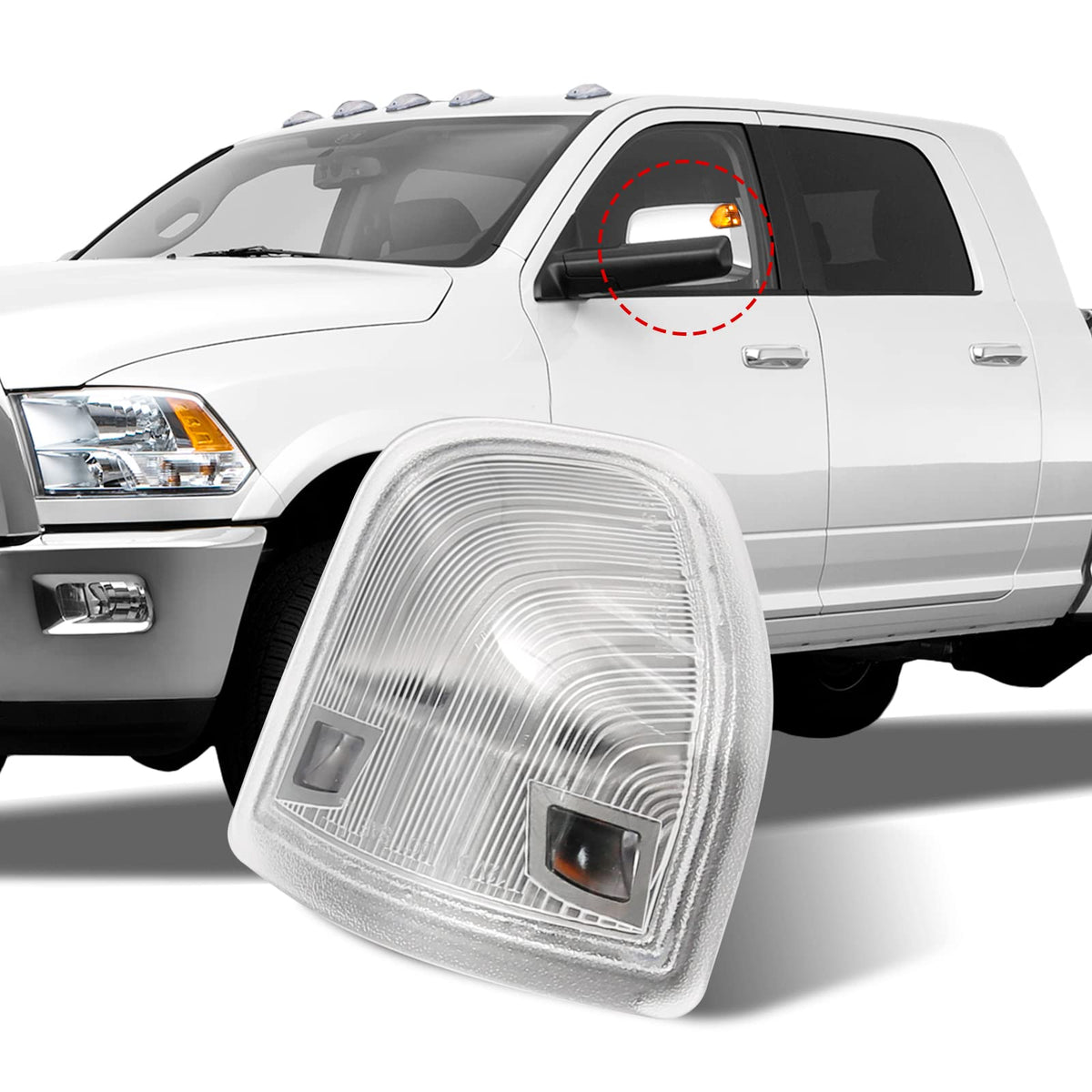 Vkinman side profile installed on mirror demonstrating exact fit benefit