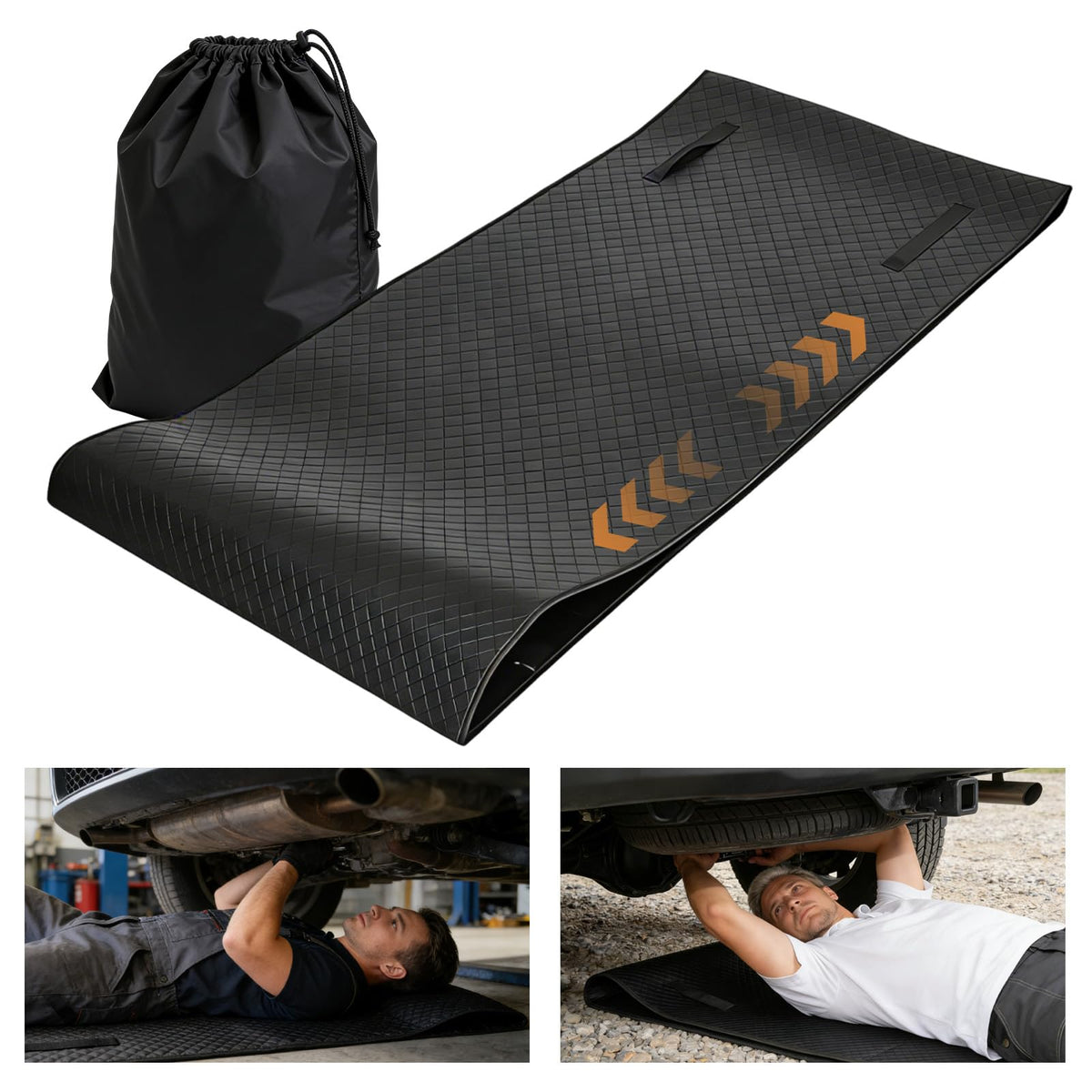 VkkArter front view rolled out showing full 60x28 mat and coverage benefit