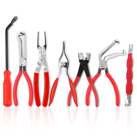 VKQTS front view of seven-piece kit showing organized tools and portability benefit