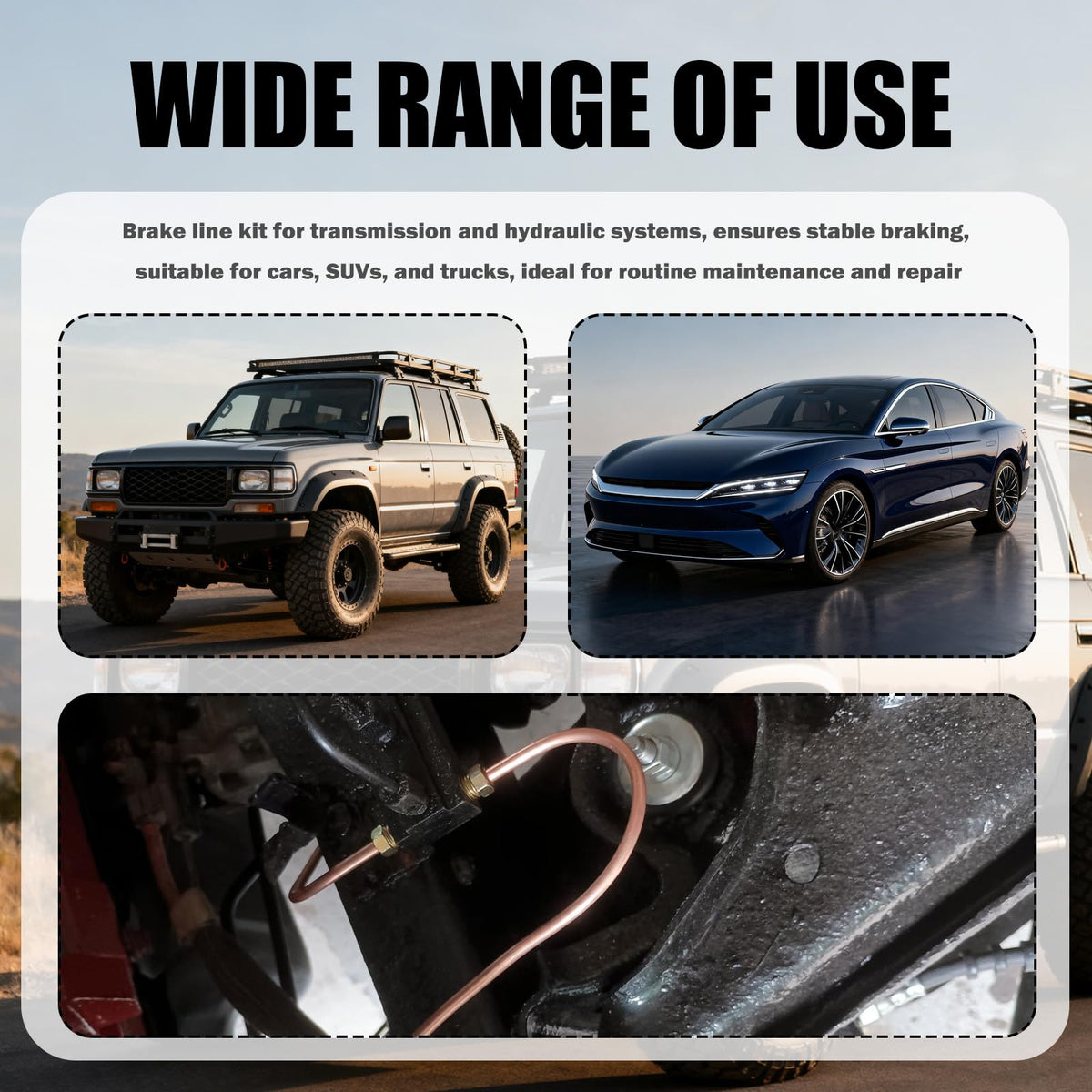VKQTS brake-line kit in use by mechanic showing efficient repair workflow