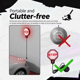 VKQTS device in a tidy garage with car parked correctly for protection