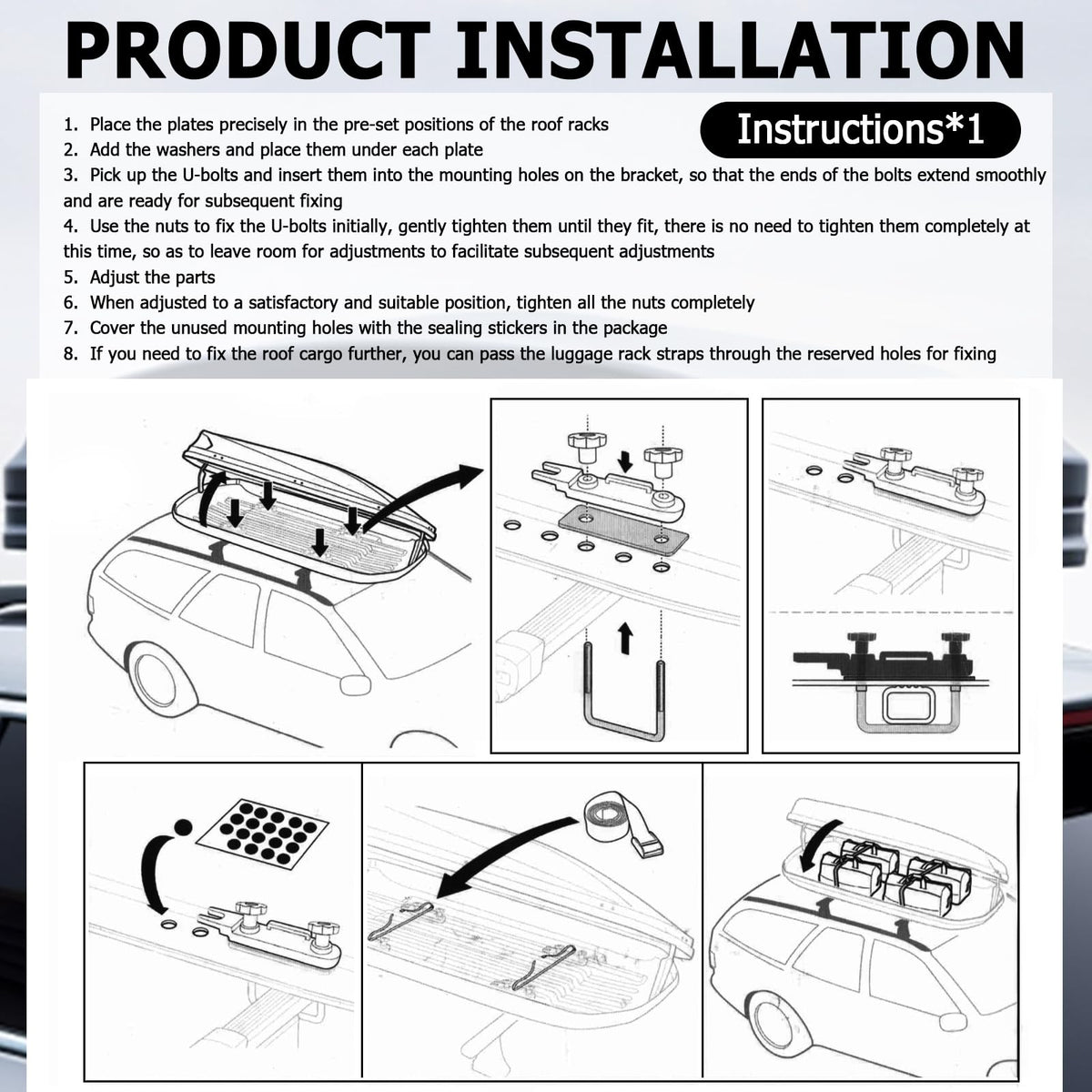 VKQTS plate with gasket protecting roof box contact surface