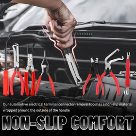 VKQTS tools in use on engine harness highlighting safer connector removal and efficiency