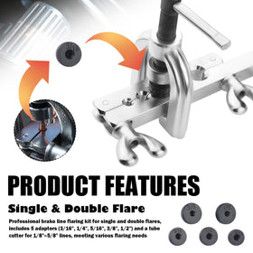 VKQTS tube cutter close-up demonstrating precise, clean brake-line cuts