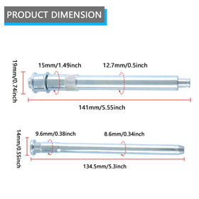 VKVXCLON close-up of stainless hinge pin highlighting corrosion resistance benefit