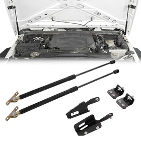 VKVXCLON front packaging showing complete hood shock kit and fitment benefits