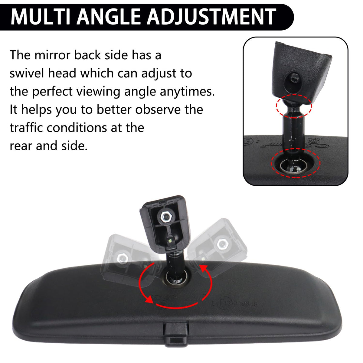 VKVXCLON installed in vehicle interior demonstrating restored rear view benefit