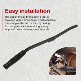 VKVXCLON mechanic using tool on axle demonstrating safer single-person installation