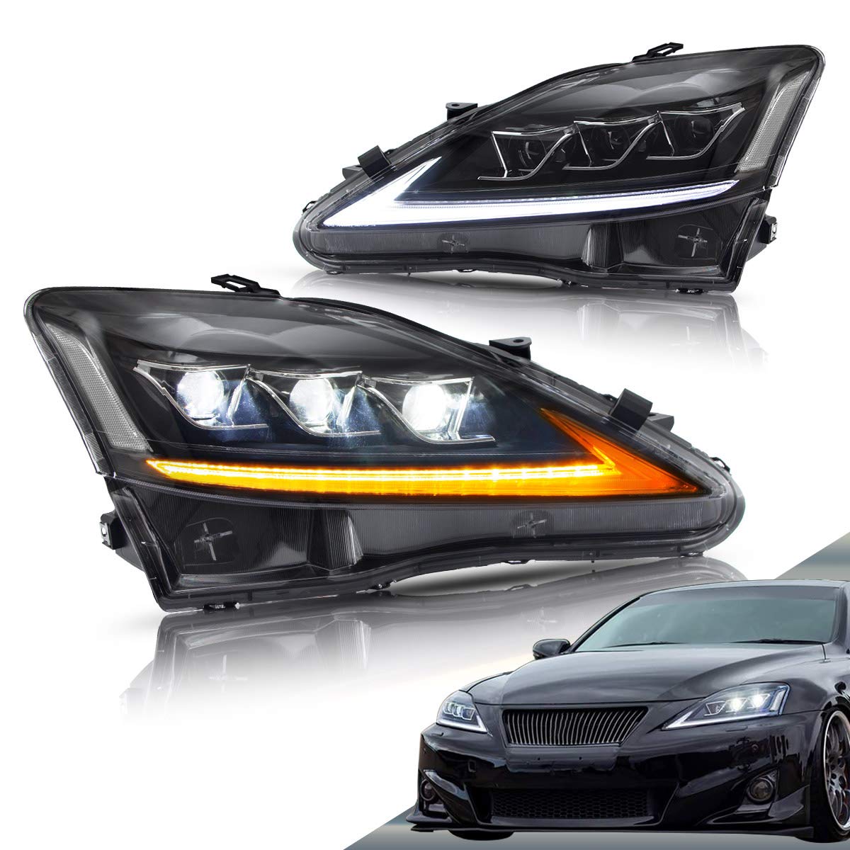VLAND front assembly on Lexus showing modern styling and easy fitment