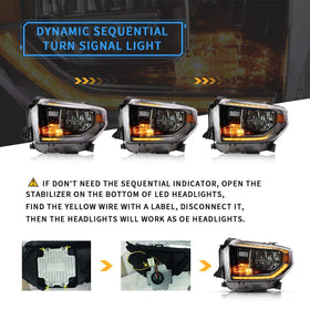 VLAND sequential amber LED row demonstrating visible signaling for added safety