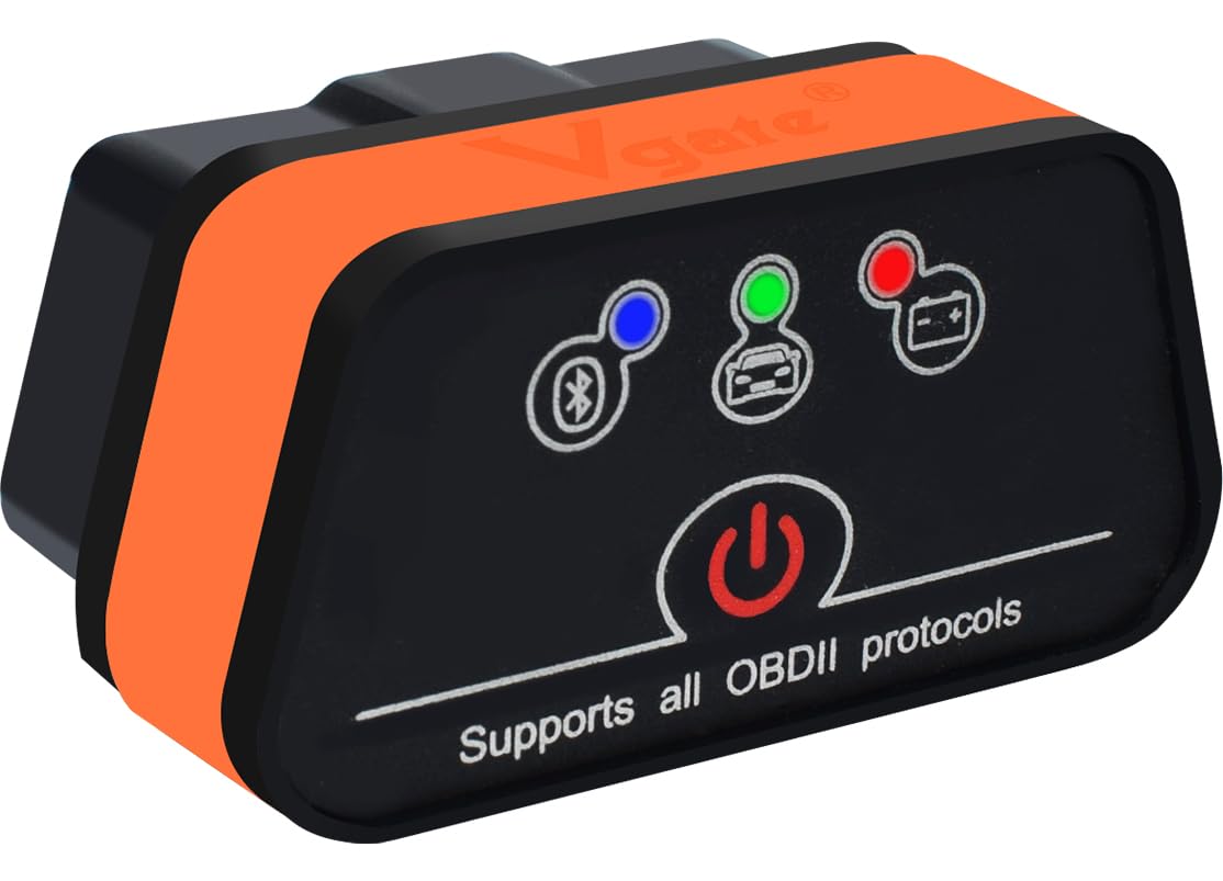vLinker iCar2 front view showing compact adapter and readable label benefit quick diagnostics