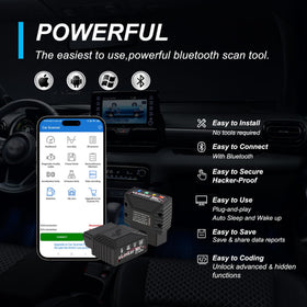 vLinker MC+ with smartphone app reading codes for fast diagnostics
