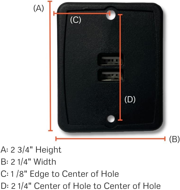 VMDLKB side profile showing mounting depth and easy panel fit for installers