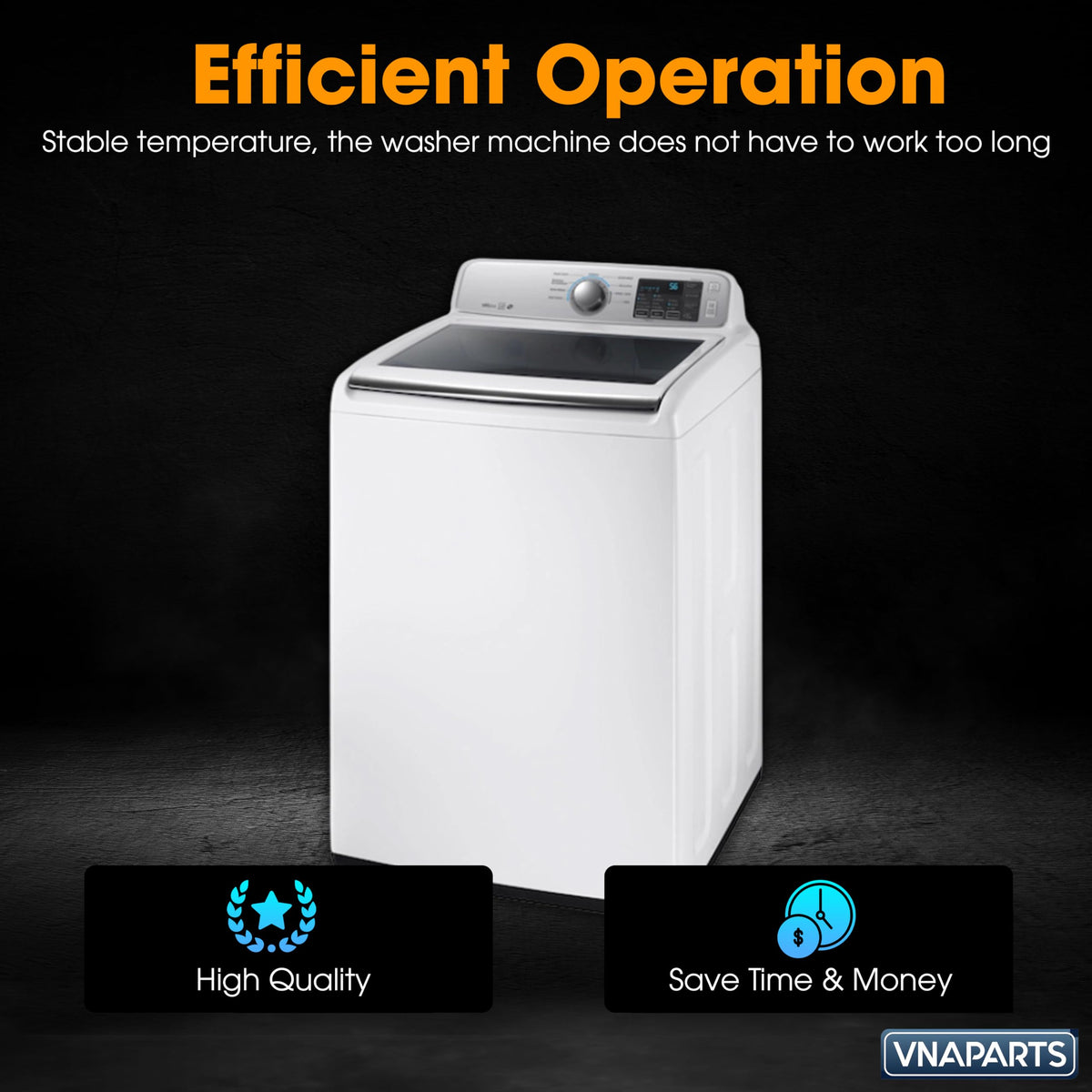 VNAPARTS suspension rod installed inside a Samsung washer showcasing restored stability