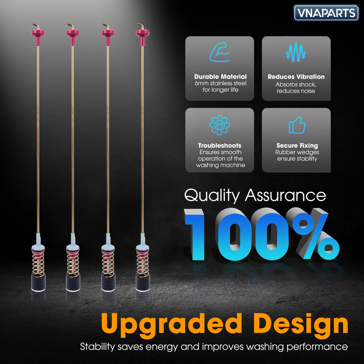 VNAPARTS hand holding a suspension rod to show scale and easy handling during installation