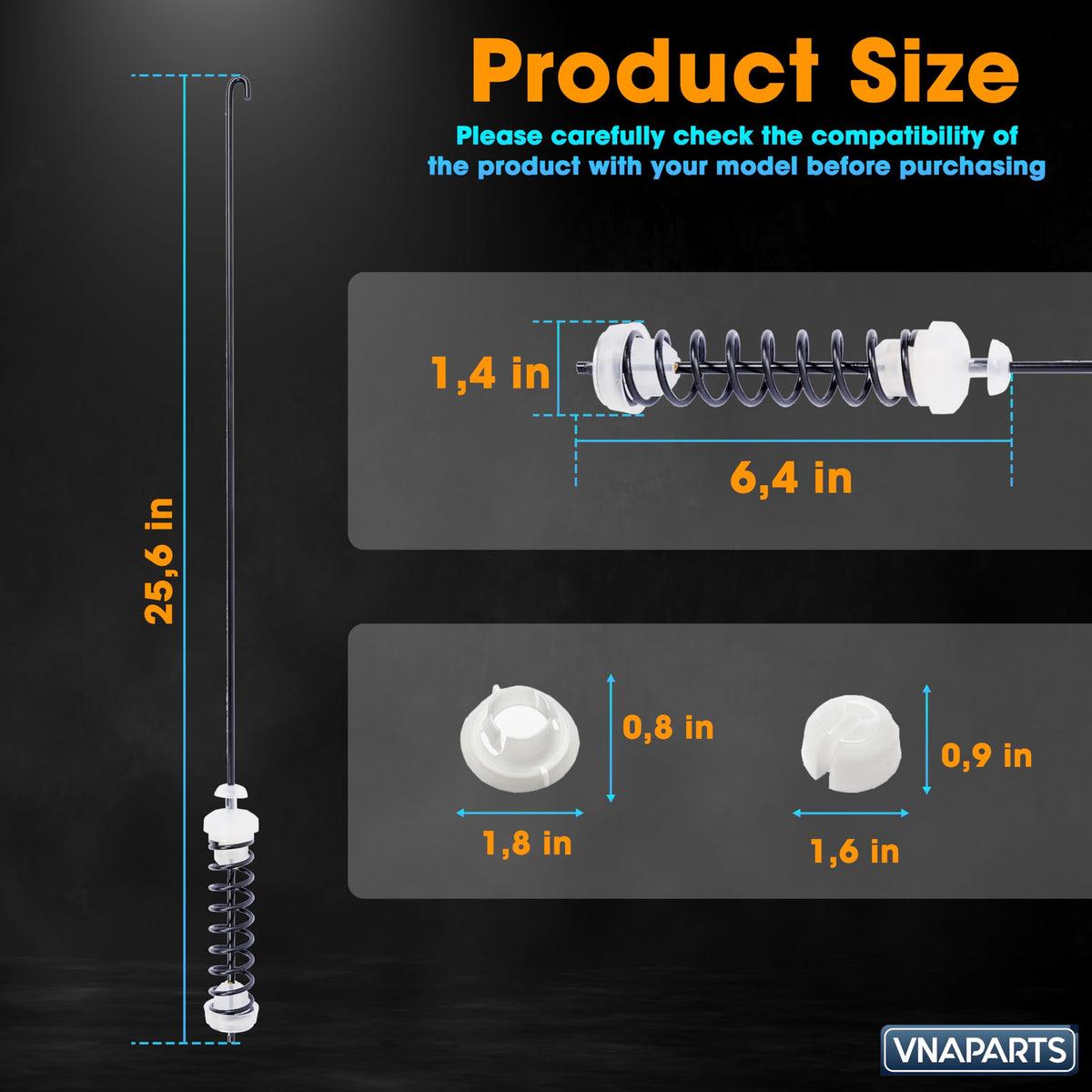 VNAPARTS suspension balls and housings detail illustrating secure fit