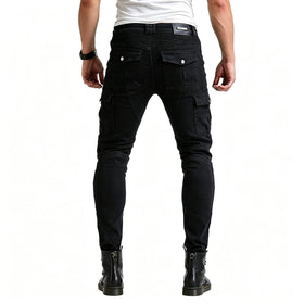 VNFOX back view highlighting ergonomic fit and telescopic knee design for comfort