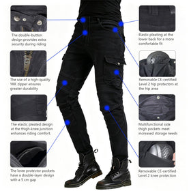 VNFOX stretch panel knee splice showing flexibility and improved rider mobility